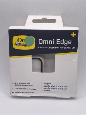 OtterBox Omni Edge Apple Watch 41mm Series 7/8 Off-White Case + Screen   New