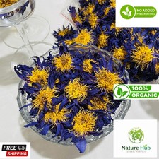 Ceylon Blue Lotus Flowers Nymphaea Caerulea Hand Pick Pure Herbal Organic Tea
