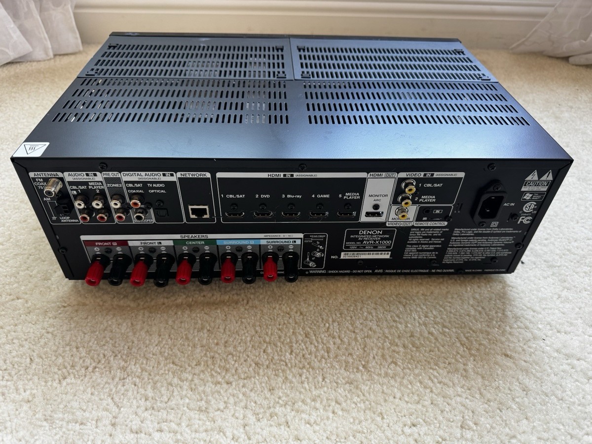 Denon AVR X1000 5.1 Channel 120 Watt Receiver 883795002806| eBay
