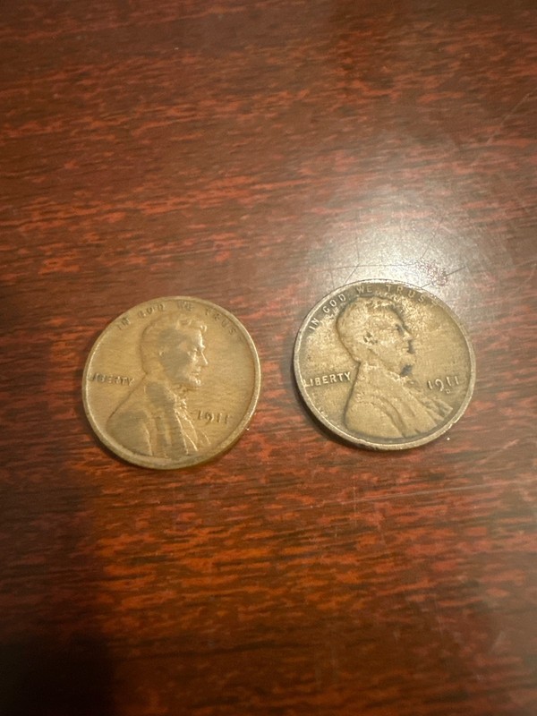 1911 and 1911 d Lincoln Pennies