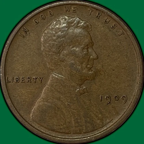 1909 Lincoln Wheat Cent Extremely Fine XF Coin #33626