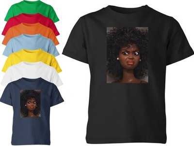 Gruseliges Puppengesicht Meme T-Shirt lustig Kinder Unisex Jungen Mädchen Grafik Top
