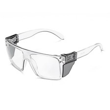 Photochromic UV400 Safety Glasses - ANSI Z87 Wraparound Dark Grey Lenses