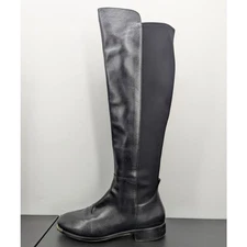 Cole Haan Women’s 9B Black Leather Knee High Riding Boots Classic Stretch Preppy