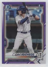 2021 Bowman Draft Chrome Purple Refractor 148/250 Izaac Pacheco #BDC-46 s3g