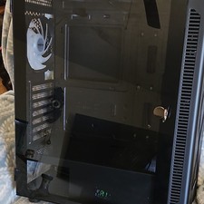 Musetex Mid Tower ATX Black Case Tempered Glass Steel USB 3.0 Audio Ports