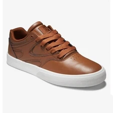 DC JOSH KALIS PRO VULC SIZE 12 BROWN TAN LEATHER SKATE SKATEBOARDING SHOES