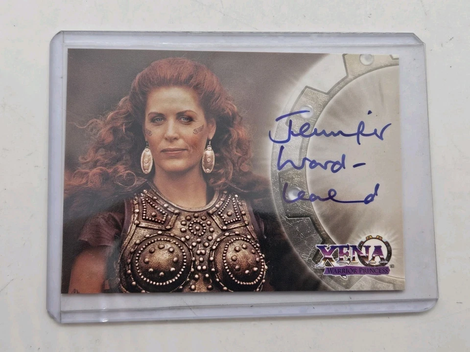 Tarjeta autógrafa auténtica Xena Warrior Princess "Boadicea" JENNIFER WARD LEALAND Foto 2 de 4