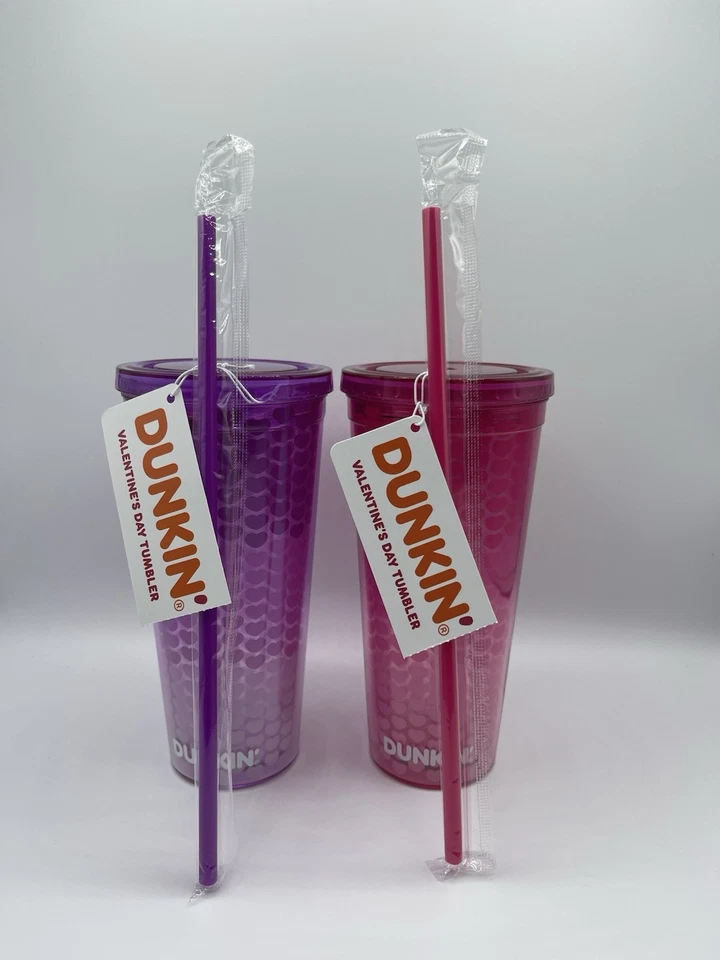 Dunkin Valentines Tumbler - Cold (purple & Red) LOT OF 2 - Image 2 of 2