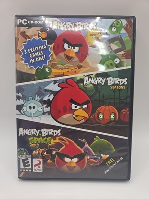 Angry Birds 3 in 1 PC Game Windows 10 8 7 XP Computer Games Seasons Space CD ROM