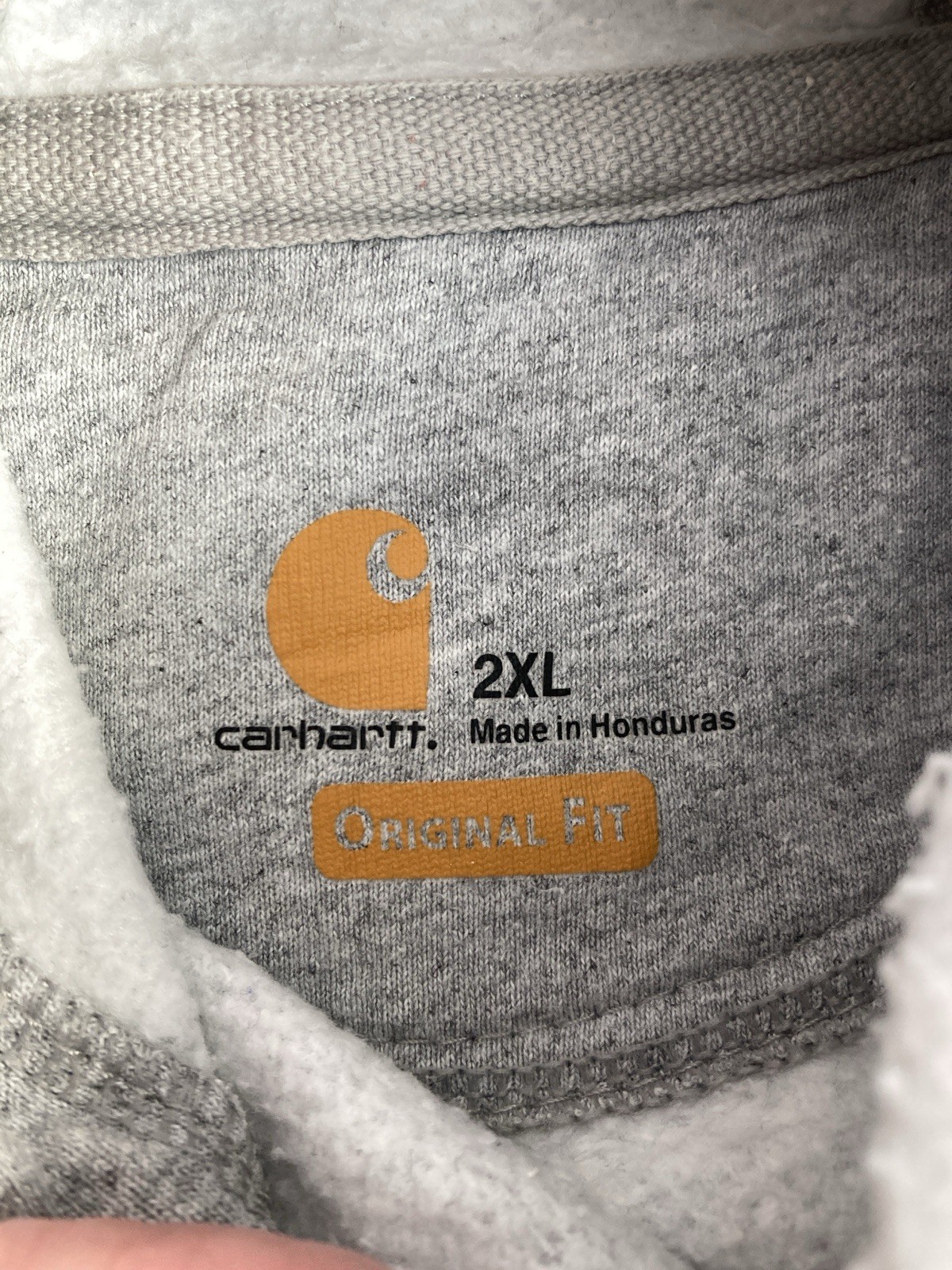 Carhartt K121 Hoodie 2XL Grey Original Fit Logo K121-HGY Small Mark thumbnail 3