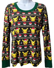 Hanna Andersson Pikachu Pokemon Pajama XS Shirt Stretch Organic Cotton Yellow