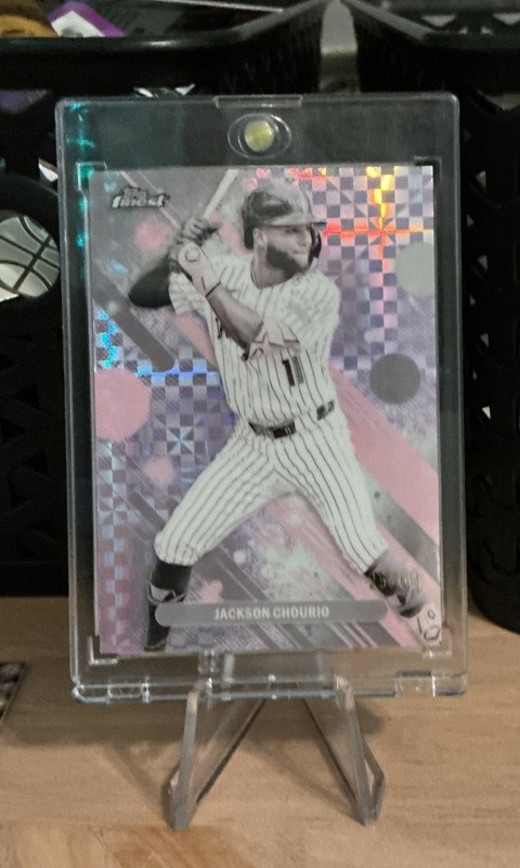 2025 Topps Finest - Common Jackson Chourio #78 Pearl Checkerboard Refractor /60