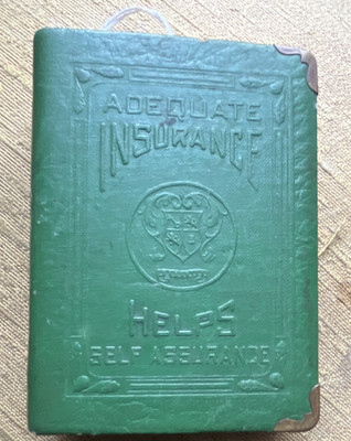 Vintage Metal Bank/Box  Adequate Insurance Helps Self Assurance 