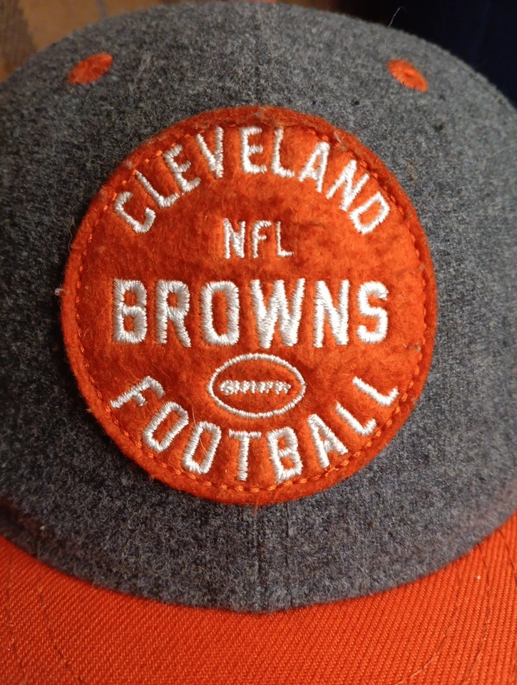 Cleveland Browns Hat Cap Fitted 6 7/8 Gray Orange New Era 59Fifty Youth Sz Boys - Image 2 of 4