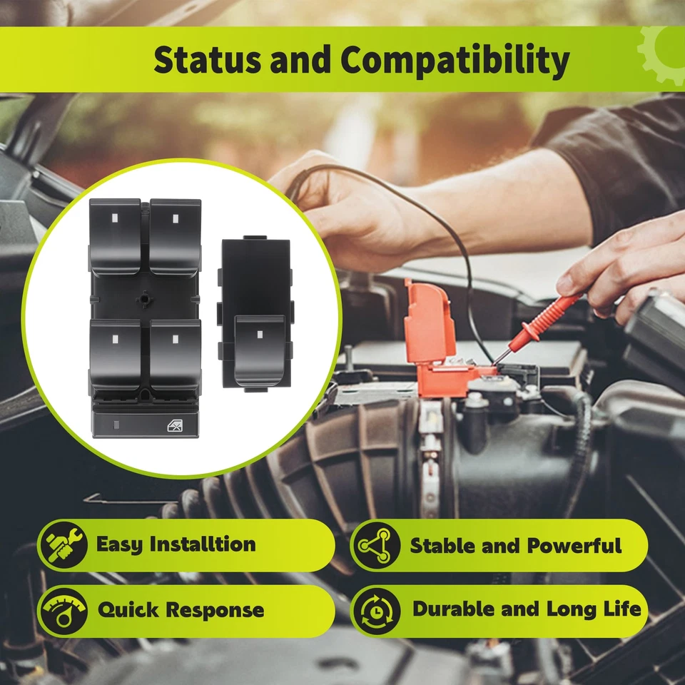 Juego completo de interruptores de control de ventana eléctrica para GMC Acadia 2007-2017 / Yukon 2010-2013 Foto 3 de 4