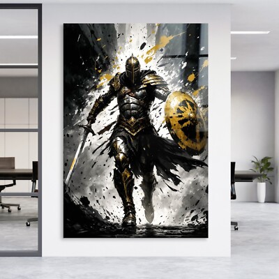   GLADIATOR KÄMPFER RÜSTUNG WANDBILD KUNSTDRUCK LEINWAND, ACRYLGLAS, POSTER DEKO