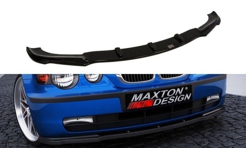 Labio de alerón Cup enfoque frontal para BMW Serie 3 E46 COMPACT negro brillante - Imagen 2 de 6