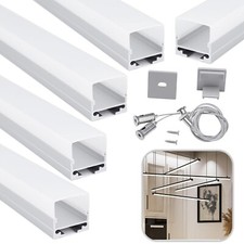 LED Strip Channel with Hanging Wire Aluminum Track for Hanging LED Strip Lights