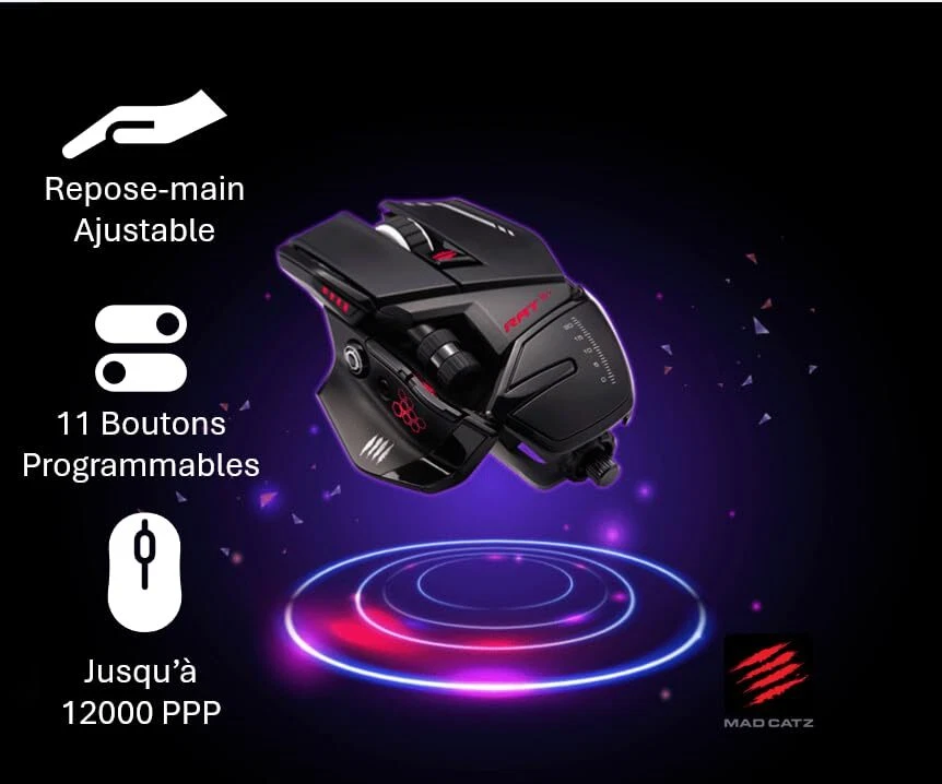 MadCatz R.A.T. 6+ Optical Gaming Mouse Black - Bild 2 von 4