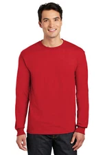 Gildan 8400 Men's Dry Blend 5.5oz Long Sleeve T Shirt Plain Blank Solid 50/50