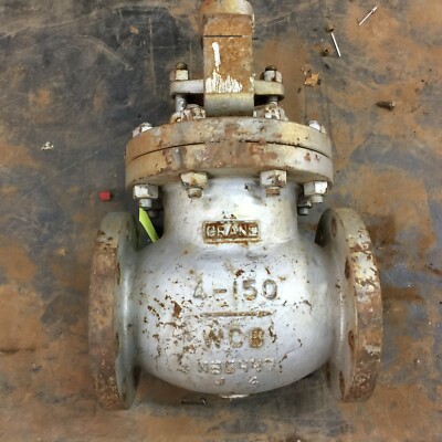 USED CRANE 4'' FLANGE MOUNT 4-150 WCB GATE VALVE N30447