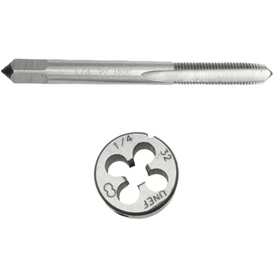 1/4''-32 UNEF Tap & Die Set Right Hand 1/4-32 HSS Tap RH High Speed Steel 1/4x32