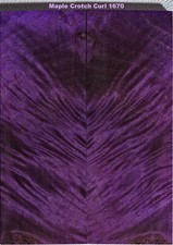 Stunning Stabilized Purple Maple Crotch Curl scales 1670, 6 5/16 x 2 5/16 x 7/16