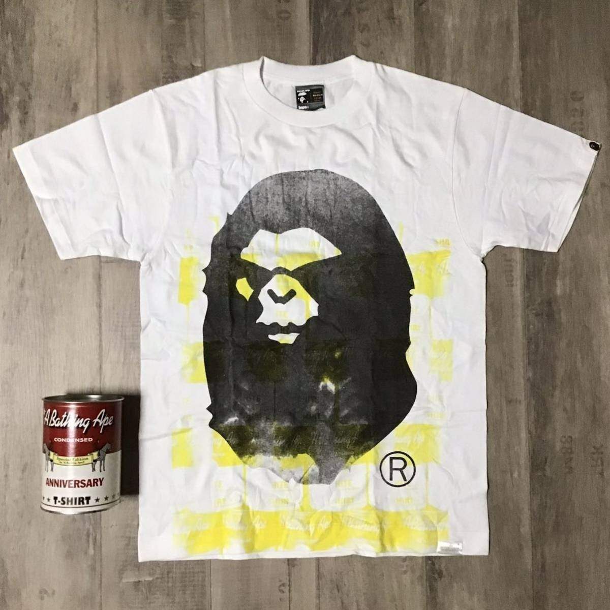 Aoyama limited NIGO hand printed T-shirt BAPE APE HEAD A