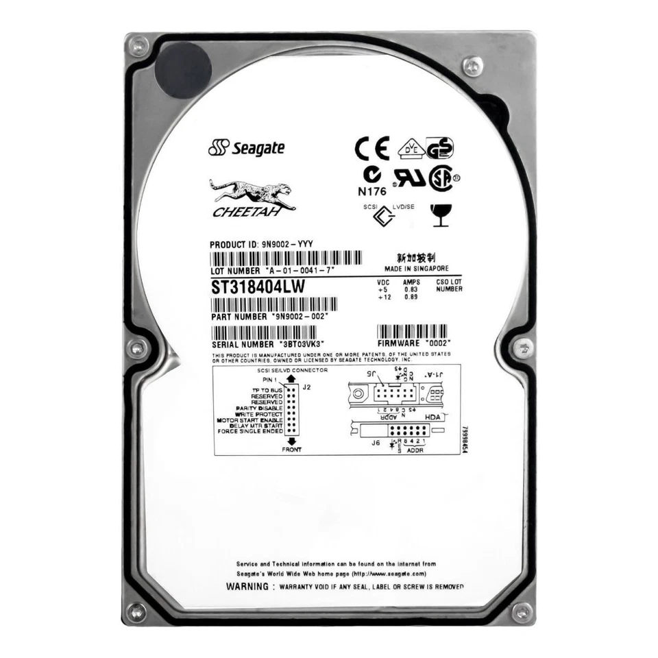 Disco Rigido Seagate Cheetah ST318404LW 18GB 10000U/Min 4MB SCSI 68-pin 3.5'' - Image 3 of 3