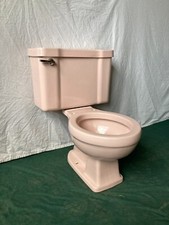 Vintage Mid Century Light Pink Ceramic Toilet Old Round Bowl WE SHIP 251-25E