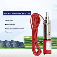 Solar Water Pump Submersible Deep Well Pump 12V DC 98.43ft 200W US