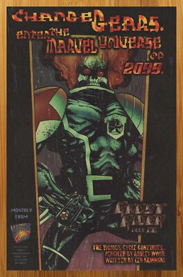 1995 Marvel Comics Ghost Rider 2099 Vintage Print Ad/Poster Ashley Wood Art 90s