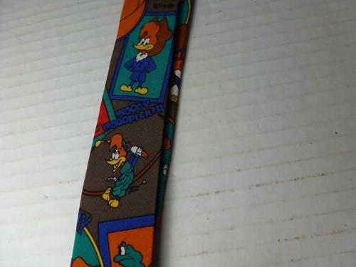 Vintage Universal Studios WOODY WOODPECKER 100% Silk Men’s Tie Necktie EUC - Picture 12 of 12