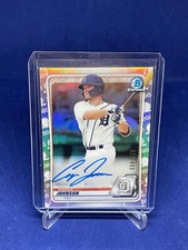 COOPER JOHNSON 2020 BOWMAN CHROME REFRACTOR ON CARD AUTO PROSPECT #D 476/499