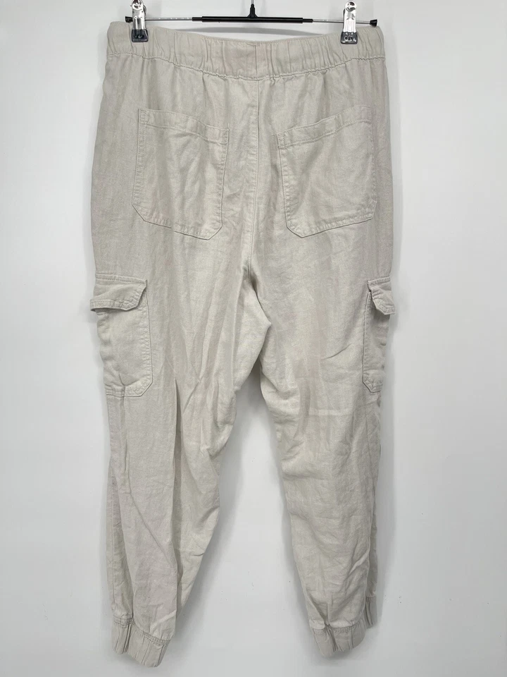 Calça jogger St Johns Bay feminina tamanho grande cordão linho rayon W4 - Imagem 4 de 4