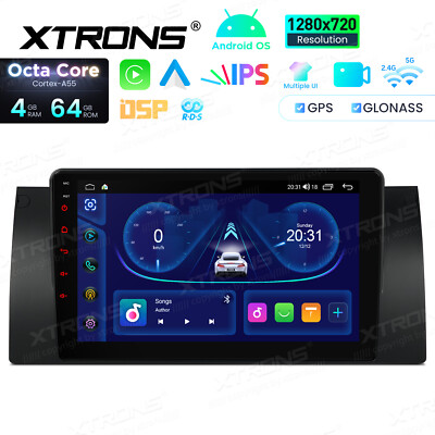 For BMW X5 E53 Car Stereo Radio GPS Navi 9'' IPS Android 14 Octa-Core 4+64GB DSP