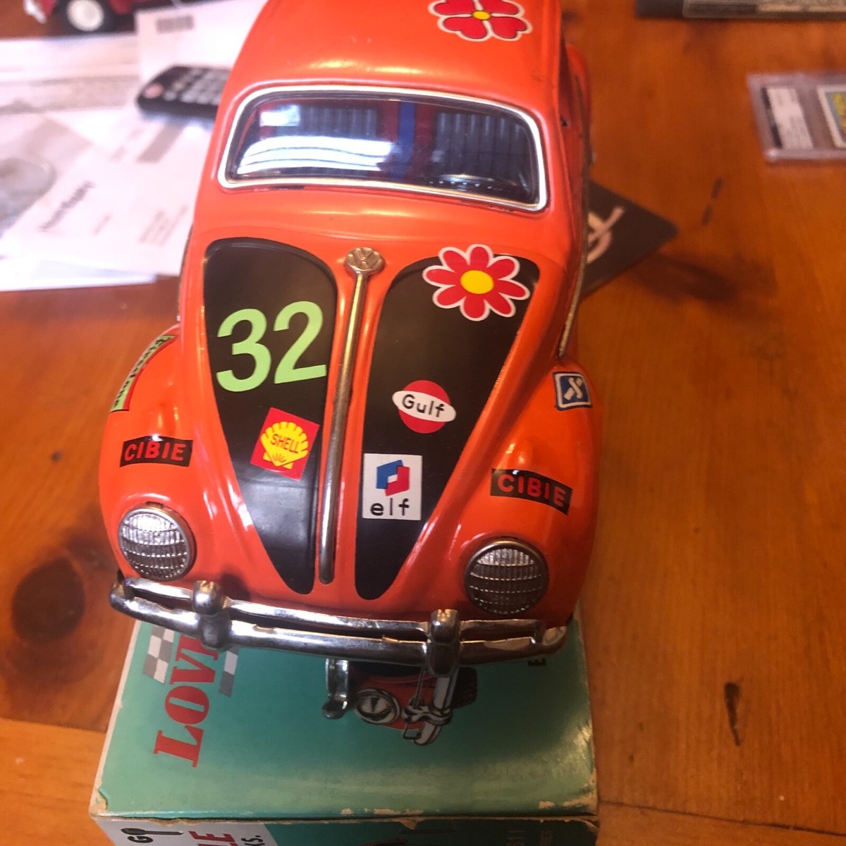Working! TAIYO Vintage Battery Operated Love Love Beetle VW Working! TAIYO Vintage Battery Operated Love Love Beetle VW
