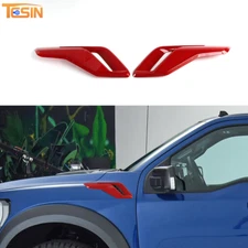 Red Front Fender Side Vent Cover Trim For Ford F150 Raptor 2021-2023 Accessories