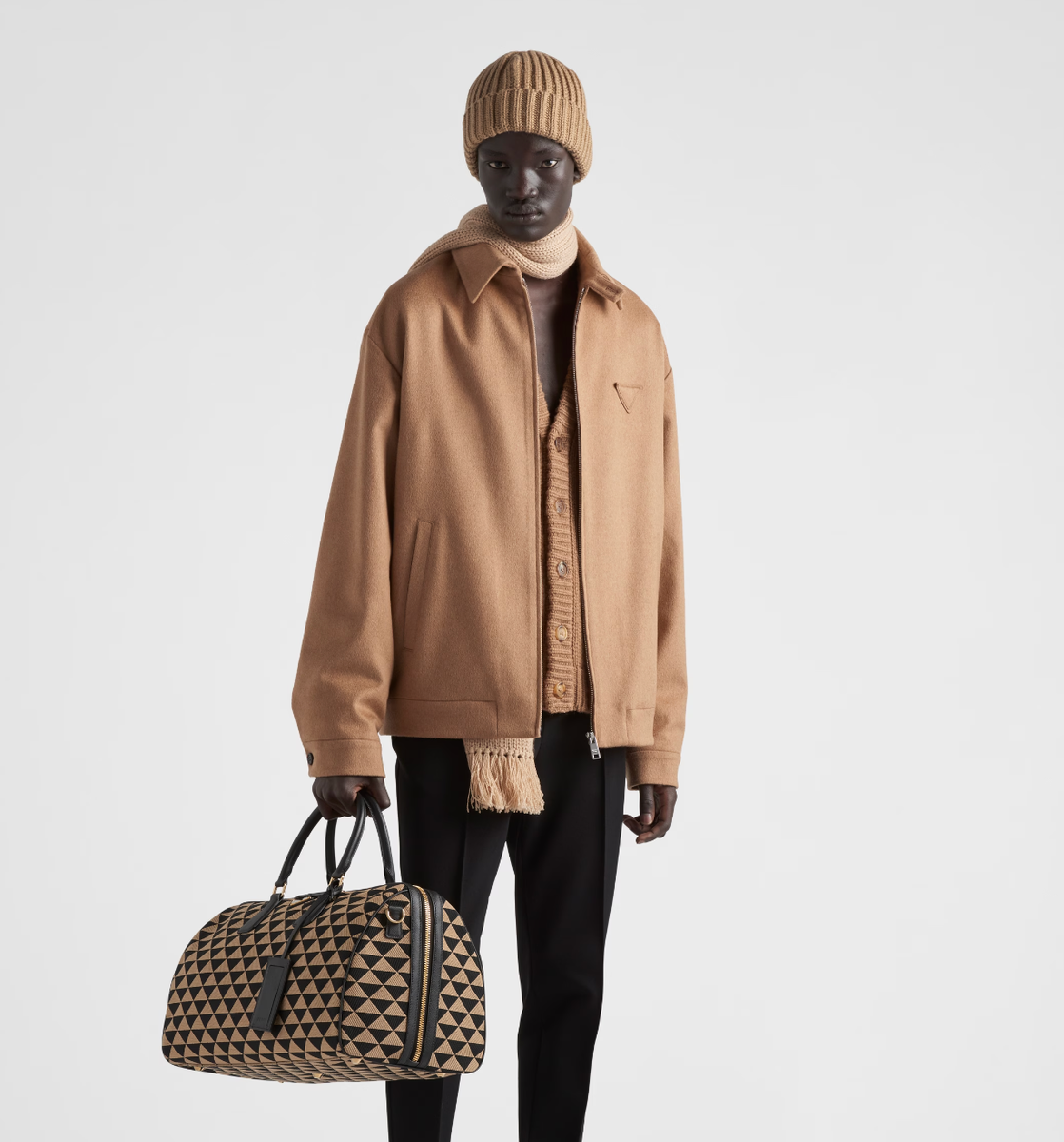 【関税&送料込】Prada Camel Jacket Prada Camel Hair Blouson Jacket / Size XL | eBay
