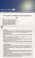 Sun Line Cruises Caribbean Golf Challenge Cup 14" x 8"  Brochure
