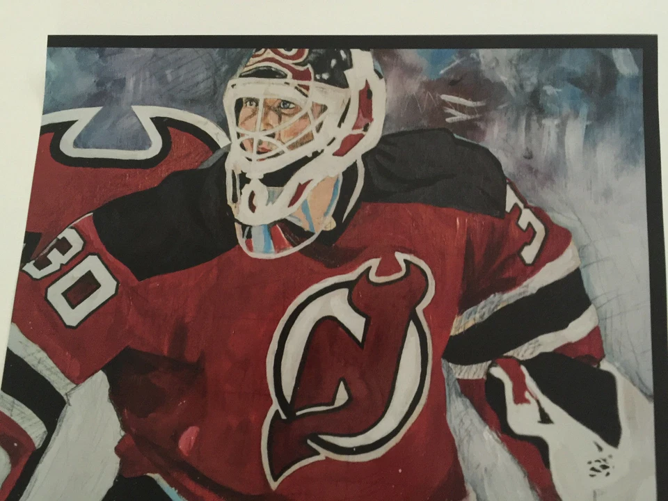 Póster New Jersey NJ Devils Gameday 26/03/17 pintura Martin Brodeur Foto 2 de 4
