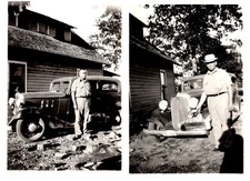 1933 Lot of 2 original photos RAWLEIGH'S GOOD HEALTH Products salesman & car