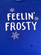 Secret Treasures Feelin Frosty Winter Pajamas Womens Size L/XL Blue Nightgown