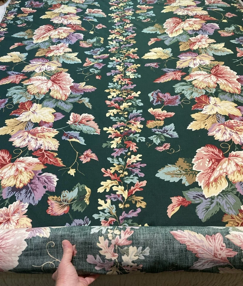 Brunschwig & Fils Fabric English Oak 56" per 1 yard Green Acorns Cotton VTG 1993 - Image 2 of 4
