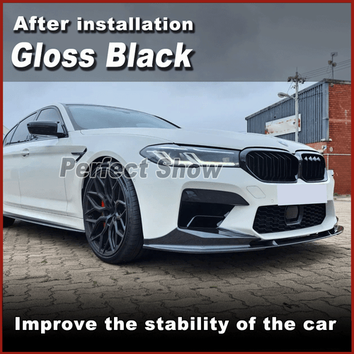 Glanz Schwarz Frontlippe Frontspoiler Lippe Passt für BMW 5ER F90 M5 LCI 21-22 - Picture 2 of 9