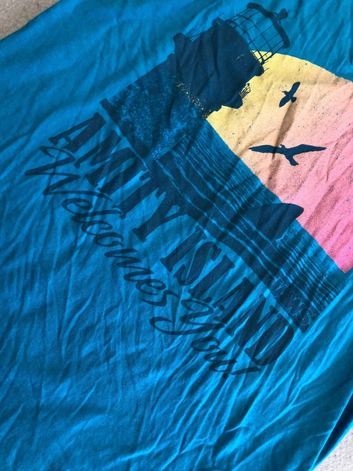 Jaws Tank Top Men's Medium Amity Island Welcomes You! Those beaches will be Open - Image 4 of 4