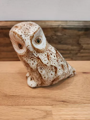 Vintage Pigeon Forge Pottery OWL Figurine Lava Glaze