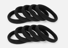 100PCS Large Black Hair Ties Band   Thick Cotton Seamless Ponytail
