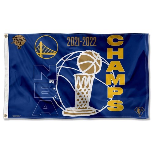 WinCraft 2021-2022 NBA Champions Golden State Warriors 3' x 5' Deluxe Flag - Picture 3 of 3
